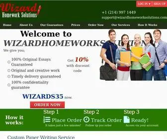 Wizardhomeworksolutions.com(Best Custom Writing Services) Screenshot