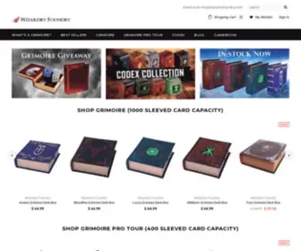 Wizardryfoundry.com(Wizardry Foundry designs and makes stylish deck boxes and other stylish game accessories for Magic) Screenshot