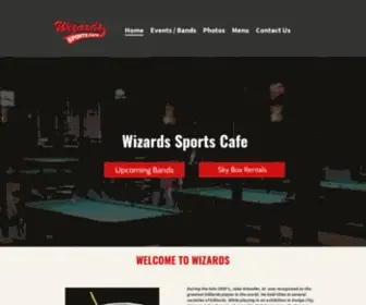 Wizardssportscafe.com(Wizards Home) Screenshot