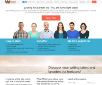 Wizardwriters.com(Freelance Writing Jobs Online) Screenshot