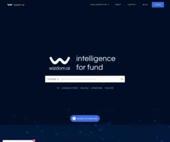 Wizdom.ai(90% of the world’s data has been created in the last two years) Screenshot