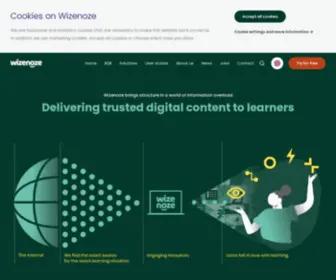 Wizenoze.com(The new way of delivering educational content that is) Screenshot