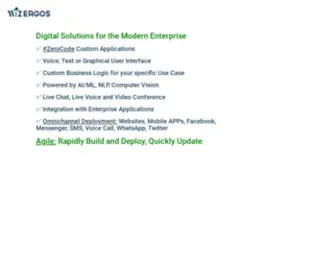 Wizergos.com(Wizergos Zerocode Platform) Screenshot
