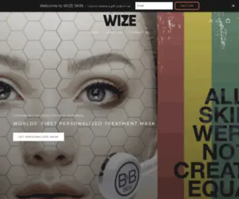 Wizeskin.com(Discover your skin health with an online A.I. skin analyser) Screenshot