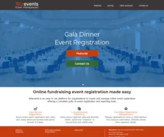 Wizevents.com(Online Event Registration Made Easy) Screenshot