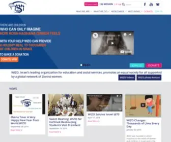 Wizo.org(Women's International Zionist Organization) Screenshot