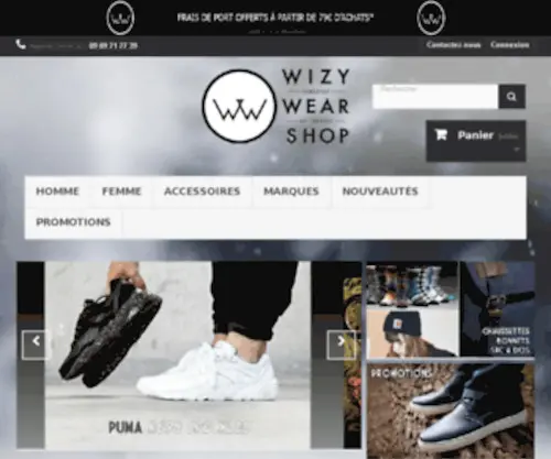Wizywear.com(Urban Wear et Street Wear) Screenshot