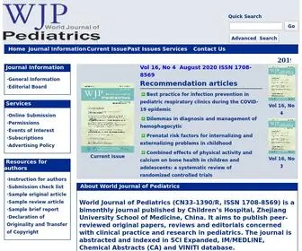 WJPCH.com(World Journal Of Pediatrics) Screenshot