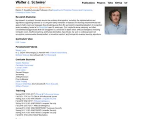 WJScheirer.com(Walter J) Screenshot