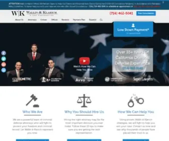 Wklaw.com(Orange County Criminal Defense Lawyer) Screenshot