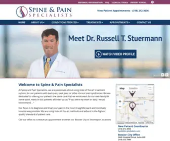 WKspineandpain.com(Spine and Pain Specialists) Screenshot