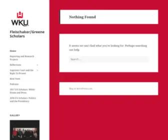 Wku-Fleischaker-Greene.com(Fleischaker/Greene Scholars) Screenshot