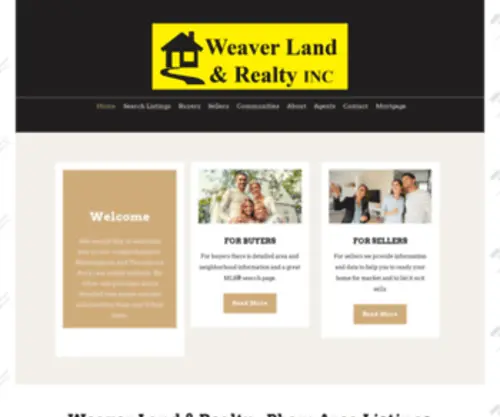 Wlandco.com(Weaver Land & Realty Inc) Screenshot