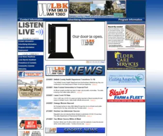 WLBkradio.com(1360 WLBK DeKalb County's News and Information Station) Screenshot