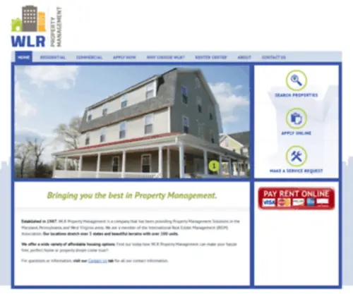 WLRprop.com(WLR homes and professional property management) Screenshot