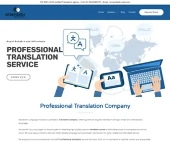 WLS-India.com(Best Translation Company in India. ISO Certified Translation Company) Screenshot