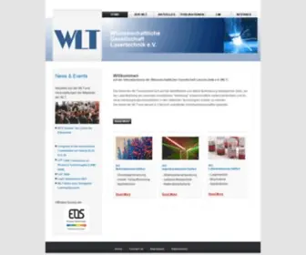 WLT.de(Wissenschaftliche Gesellschaft Lasertechnik e.V) Screenshot