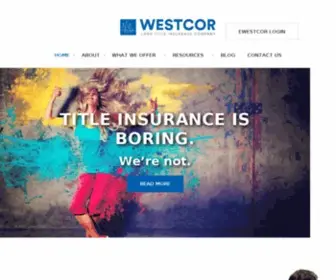 Wltic.com(Westcor Land Title Insurance Company) Screenshot