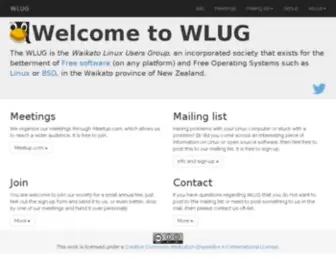 Wlug.org.nz(Waikato Linux Users Group) Screenshot