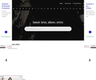 WLyrics.com(wlyrics) Screenshot