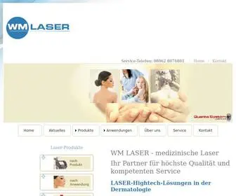 WM-Laser.de(WM LASER = Vertrieb medizinischer LASER (Dermatologie)) Screenshot