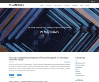 Wmaterials.net(W Materials) Screenshot