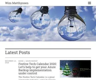Wmatthyssen.com(My journey with the Microsoft Hybrid Cloud) Screenshot