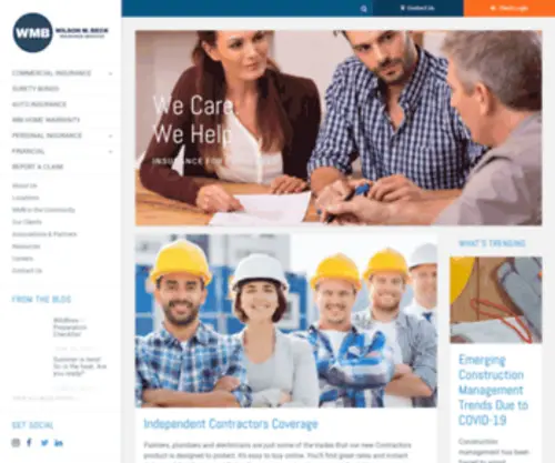 Wmbeck.com(Construction Insurance Specialists) Screenshot