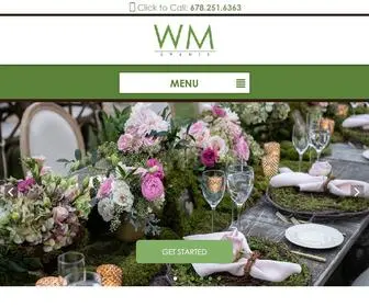 Wmevents.com(Planning. Design. Consulting. Click here to contact WM Events. Our unique creative vision) Screenshot