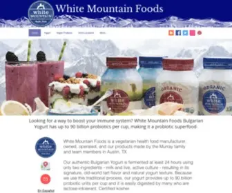 Wmfoods.com(White Mountain Bulgarian yogurt) Screenshot