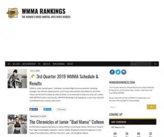 Wmmarankings.com(The Women's Mixed Martial Arts News Website) Screenshot