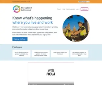 Wmnow.co.uk(WMNow is a free messaging system) Screenshot