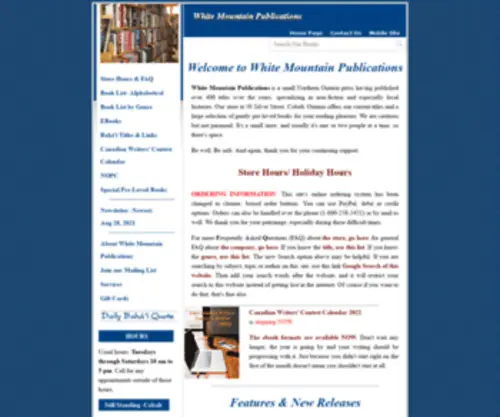 Wmpub.ca(White Mountain Publications) Screenshot