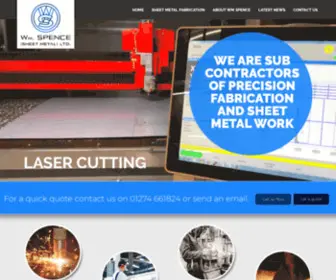 WMspence.co.uk(Bradford Laser Cutting & Welding) Screenshot