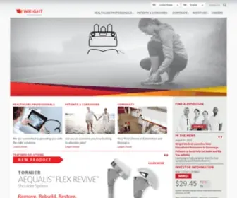 WMT.com(Wright Medical Technology) Screenshot