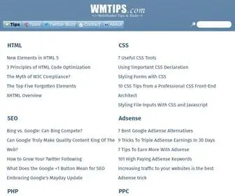 Wmtips.com(Webmaster Tips and Tools) Screenshot