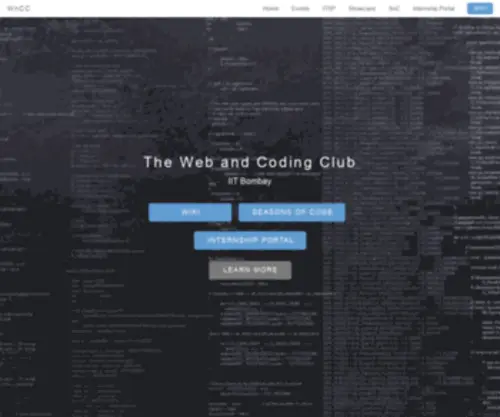 WNCC-IITB.org(Web and Coding Club) Screenshot