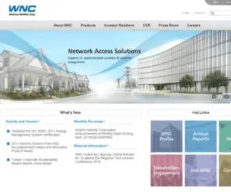 WNC.com.tw(Wistron NeWeb Corporation) Screenshot