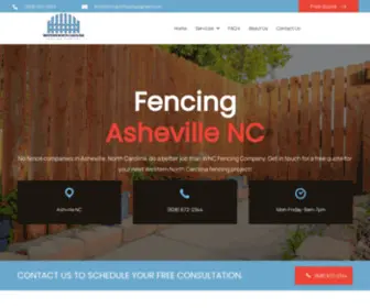 WNcfencingcompany.com(Asheville fencing company) Screenshot