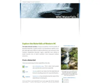 WNcwaterfalls.info(Western North Carolina Waterfalls) Screenshot