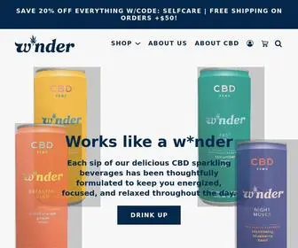 Wnder.com(Wnder CBD Sparkling Beverage) Screenshot