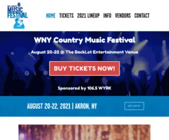 WNycountrymusicFestival.com(WNY Country Music Festival) Screenshot