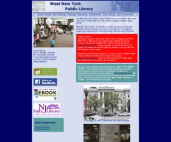 WNYPL.org(West New York Public Library) Screenshot