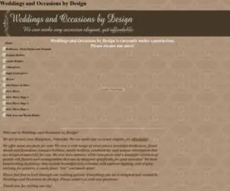 Wobydesign.com(Weddings and Occasions by Design) Screenshot