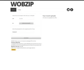 Wobzip.org(Extract) Screenshot