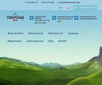 Wodadlafirmy.pl(Hurtownia wody mineralnej butelkowanej dla firm i instytucji) Screenshot