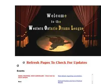 Wodl.on.ca(Western Ontario Drama League) Screenshot