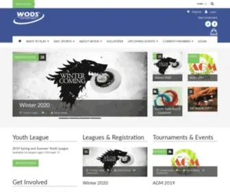 Wods.ca(Waterloo Organization of Disc Sports) Screenshot