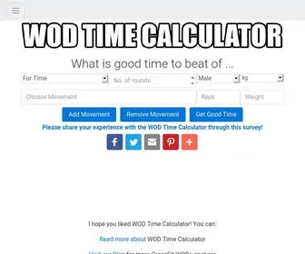 Wodtimecalculator.com(WOD Time Calculator) Screenshot