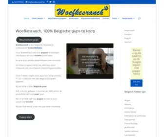 Woefkesranch.be(Belgisch hondenfokker) Screenshot